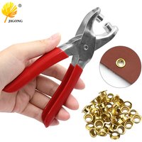 1 Set Eyelet Fixing Cloth Leather Belt Shoe Hole Punch Pliers Sewing Machine Bag Tool Household Plier Retainer Rivet Snap