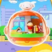 Crayon Shin chan Magnetic Figure Playing in Kasukabe Series Spinning Toy Blind Box Cute Cartoon Doll Model Desktop Ornament