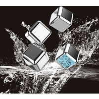 6pcs Bar Tools Reusable Stainless Steel Ice Cubes Wine Cooling Ice Cubes Stainless Steel Ice Cubes Beer Cooler for Whiskey Wine
