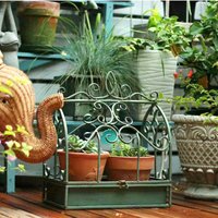 Pflanzenständer in Vogelkäfigform aus Metall, dekoratives Blumentopfregal für den Innen- und Außenbereich, geeignet für Balkon, Garten und Wohnzimmer