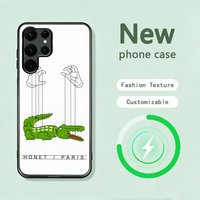 Hot LE CLUB logo L-LACOSTEES Phone Case For Samsung S26 S25 S24 S23 S22 S21 S20 Plus Ultra Note20 Glass Magnetic Case