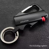 Multi Functional Outdoor Mini Bic J5 Lighter Metal Holder Case Explosion Multifunctional Bottle Opener Keychain Backpack Buckle