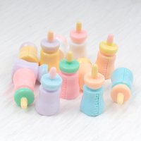 10/100pcs 3D Baby Bottle Miniature Dollhouse Resin Cabochon Flatback Craft Embellishments Novelty Scrapbooking DIY Decor