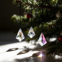 50mm Hanging Drop Crystal Suncatcher Prism Light Refraction Dispersion Effect Rainbow Maker Chandelier Pendant Garden Tree Decor