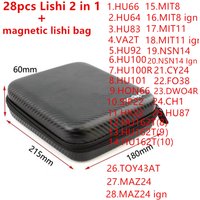 28pcs Lishi 2 in 1 2in1 Tool with magnetic zipper bag case carry bag HU66 HU64 HU100 HU101 NSN14 CY24 FO38 HU87 HU92 SIP22