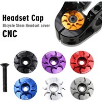 Ultralight 28.6mm Bicycle Headset Top Cap with Screw Aluminium Alloy Fork Head Tube Cover Multicolor CNC Cycling Accessories