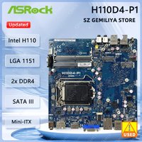 ASROCK H110D4-P1 Mini-ITXMotherboard LGA1151Intel H110 DDR4 support i7-6700 i7-7700 i3-6100 i3-7100 cpu