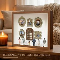DIY Mini Museum Silhouette Box Memory Photo Frame Unique DIY Home Decor Gift For Family Memories