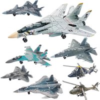 1 Piece DIY 3D Puzzle Assemble Collection Toys T14 Tank F14 F22 J35 Fighter AH64 Helicopter Model Ornament Building Blocks Toy