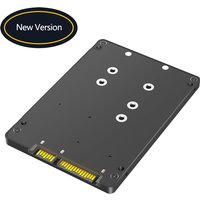 External Dual M.2 B Key/B+M Key to 2.5" SATA3.0 Adapter with Plastic Enclosure for 2230 2242 2260 2280 NGFF M2 SATA Protocol SSD