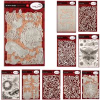 Holly FlourishChristmas Dove Peace Deer Winter Wonderland Metal Cutting Dies Silicone Stamps Scrapbook Stencil Photo Album Card