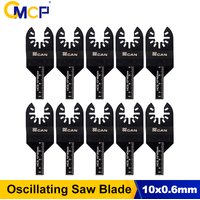 CMCP 10/20/50pcs 10mm Oscillating Saw Blade High Carbon Steel Multi-Tools Blades for Plasterboard Wood Panel Cutting