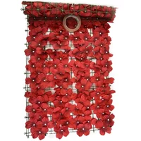 0.5*1M Artificial Privacy Flowers Hedge Cherry Blossom Fence Decoration Artificial Fence Home Garden Decoration Outdoor Wedding