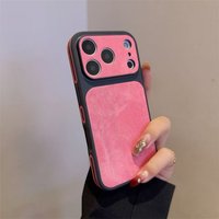 Fashion Solid Color Frosted Cowboy Leather Texture Phone Case For iPhone 17 16 15 14 13 Pro Max Non Slip Shockproof Bumper Cover