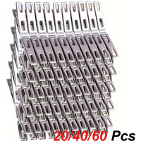 20/40/60 PCS Heavy-Duty Stainless Steel clothespins, Anti Slip , Rust Proof, Indoor Outdoor Drying, Durable Metal Clothespins
