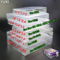 1Pcs Transparent Game Cartridge Box Case For GB GBA GBC NGPC Switch CIB Games Clear Plastic PET Protector Box For N64 NES SNES