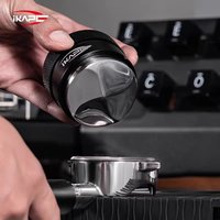 IKAPE Coffee Distributor, Fits 49MM, 51MM, 54MM, 58MM Espresso Portafilter Espresso, Gravity Distributor (Black/Sliver)