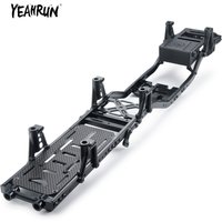 YEAHRUN RC Car Steel 6x6 Chassis Frame Rails Beams Shock Towers Bumper Mount for 1/10 RC Crawler Axial SCX10 Modified Part