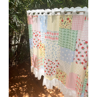Nordic Style Floral Door Curtain Window Curtains For Home Decor Doorway Stripe Decorative Accessories