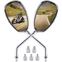 AliExpress NONE Universal 10mm Chrome Rearview Mirrors Motorcycle Motocross Scooter E-bike Racing Motorbike Side Mirror Rear View Accessories