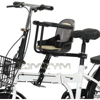 Front Mount Bike Seat Mountain Bike Safety Seat Comfortable Safety Cycling Seat Front Padded Seat with Guardrail Seat Belt
