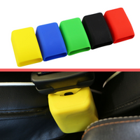 Silicone Car Seat Belt Buckle Covers Dust Prevention Car Safety Buckle Clip Scratch-proof Protector Car Interior Button Cover