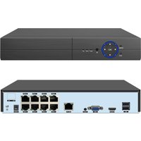 Smar 4CH/8CH POE Network Video Recorder H.265 POE NVR 4K Input Output Surveillance NVR Support Face Detecttion Onvif