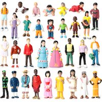 People Miniature Figures Simulation Children Figurines World Kids Action Figure Model Toys Educational Diversity Birthday Gifts