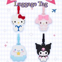 New Cute Hello Kitty Luggage Label Anime Cartoon Melody Luggage Tag Suitcase ID Address Holder Baggage Boarding Portable Toy