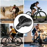 AliExpress DREAMDASH Bicycle Saddle MTB Road Bike Saddle Shock Absorbing Comfortable Big Butt Bike Memory Sponge Saddle With Rainproof Cover Tool