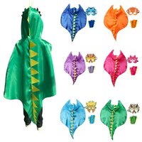 Dinosaur Costume Cloak for unisex Toothless Dragon Performance Clothes Halloween Dinosaur Mask+Cloak Cosplay Outfits Cos