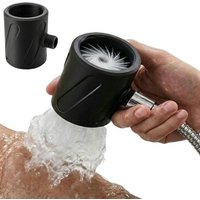 1PC 3D Printed Handheld Shower Head for Men High Pressure Spiral Nozzle Circular Massage Flushing Shower Head Bathing Tool
