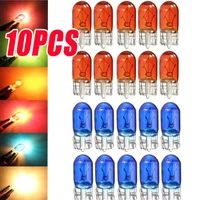 10Pcs Automotive T5 Halogen Bulb Single & Dual Filament Amber Bulb 12V 1.2W Brake/Signal/Licence Plate Light Auto Accessories
