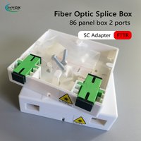 Fiber Optical Terminal Junction Box Fiber Optic Splice Box SC Adapter 2 Core Fiber Combination 86 Information Panels