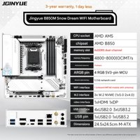 Jingyue B850M Snow Dream WIFI6E Motherboard DDR5 Gaming Motherboard for R7 9800X3D/9950X3D/9700X/9600X (AMD B850/AM5 Interface)