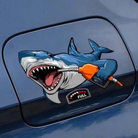 Powerful Shark Car Decal - 1 Sheet Of Fun Shark-Themed Car Decal - Suitable For Daily Decoration Of Cars, Motorcycles