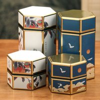 Hot Sale Creative China-Chic Tea Pot Iron Seal Chinese Candy Pot Metal Storage Canister Airtight Vintage Home Decor Tin Box