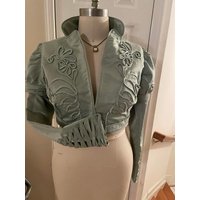 Regency Hamilton Spencer Jacket Women Gothic Steampunk Royal Court Noble Tea Party Coat Empire Jane Austen High Waist Crop Top