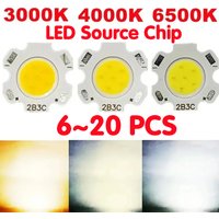 20 pcs a lot 3W 5W 7W LED COB Source Chip High Power 11mm Side Light Bulb Spotlight Down light 3000K-6500K Lamp