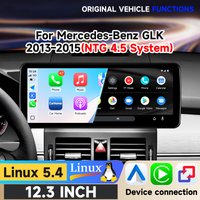 Hizpo 12,3'' 10,25'' Linux-System Auto-Intelligentes Display für Mercedes-Benz GLK 2013-2015 (NTG 4.5 System) Touchscreen Airplay Autoradio Stereo GPS-Navigation Audio Original Auto-CD-Player