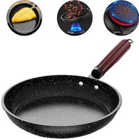 Bratpfanne Wok Pfanne Antihaft-Pfannkuchenpfanne 24/26/28 cm mit Abdeckung Haushalt Induktionsgasherd Universalpfanne Kochen Steakpfanne