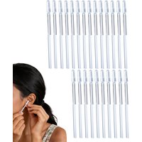 24Pcs Soft Adhesive Silicone Sticky Ear Cleaning Stick Ear Wax Remover Safe Hygienic Reusable for Personal Care Home Use