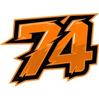 AliExpress NONE 1PC Racing Style Multi-number Waterproof Stickers Orange/Yellow/Purple Decals for Motorcycle Helmet Car Bike Decor