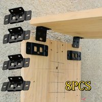 2pc Fixed Fastener 2-In-1 Insert Furniture Laminate L-Shaped 90 Degree Connector Home Renovation DIY Tool Accessories/parts