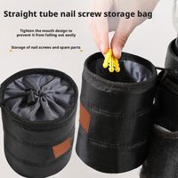 Robuste schwarze Werkzeugtasche, multifunktionale Schrauben- und Nagel-Aufbewahrungstasche, verdickter, verschleißfester Organizer für Heimreparaturen