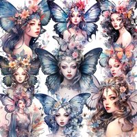 20Pcs/Pack Butterfly Elf Sticker DIY Craft Scrapbooking Album Junk Journal Decorative Stickers