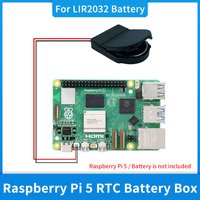Raspberry Pi 5 RTC Battery Box Suitable for CR2032 / LIR2032 Battery Real Time Clock Holder for RPI 5 ( Battery is not Inclued )