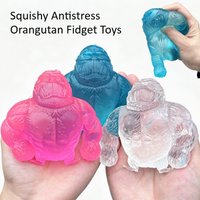 Squishy Antistress Orangutan Fidget Toys Elastic Stretchable Monkey Squeeze Toy Funny Gorilla Stress Relief Toy for Adults Gift