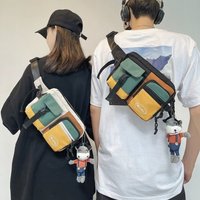 Nylon Men Chest Bag Multifunctional Large Capacity Chest Pack Casual Sling Bag Sports Male Shoulder Bag Outdoor Crossbody Bag
