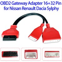 OBD2 Gateway Adapter 16+32 Pin for Nissan Renault Dacia Sylphy Key Programming Cable Bypass for Autel IM608 IM508 Lonsdor K518SE